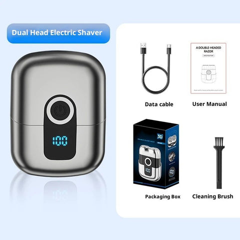 Metal Mini Electric Shaver for Travel Men– Smooth & Close Shave, Portable USB-C Rechargeable Razor with Cap, Waterproof Wet/Dry, Ideal Gift for Dad Husband Boyfriend – gunmetal gray