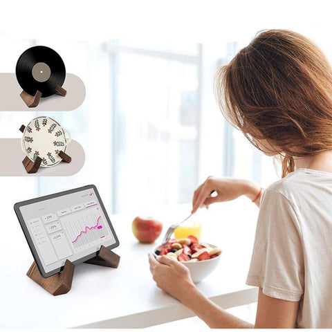 Plate Stand for Display - 6.5 Inch Plate Holder Display Stand, Wooden Picture Frame Holder, Decorative Table Top Easels