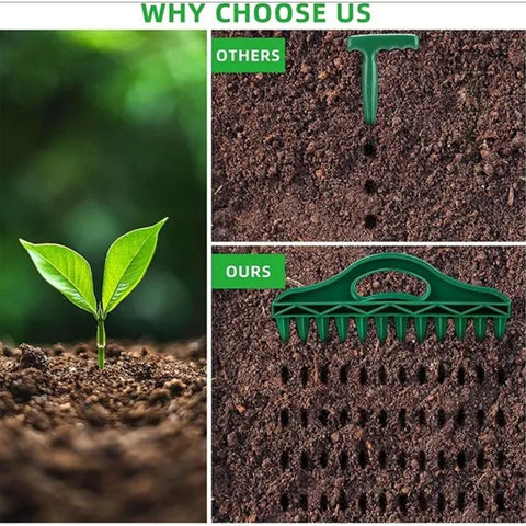 7 pack Soil Quick Punching Machine, Seed Planter, Porous Seed Planter, Seedling Soil pad, Used for Planting Crops and Plant Sowing Punching