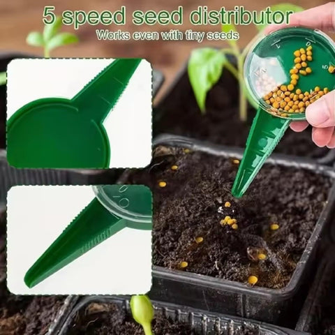 7 pack Soil Quick Punching Machine, Seed Planter, Porous Seed Planter, Seedling Soil pad, Used for Planting Crops and Plant Sowing Punching