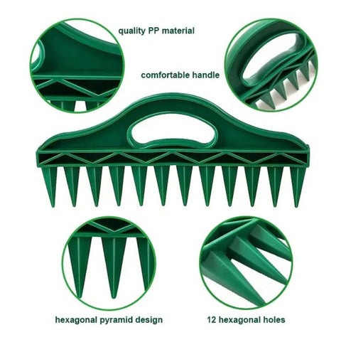 7 pack Soil Quick Punching Machine, Seed Planter, Porous Seed Planter, Seedling Soil pad, Used for Planting Crops and Plant Sowing Punching