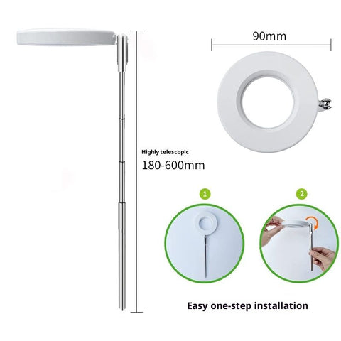 Grow Lights for Indoor Plants, LEDs Full Spectrum Halo Plant Light for Indoor Plants, Height Adjustable Growing Lamp with Detachable Base, 2/4/8Hrs Timer, 4 Brightness, 2-Pack