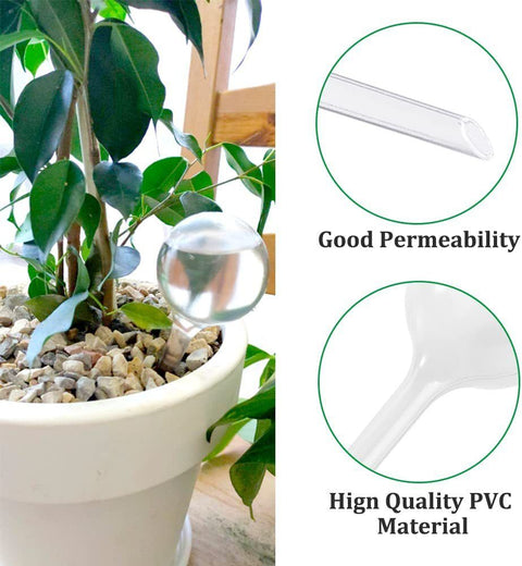 Plant Automatic Watering Devices, Clear Plastic Self-Watering Bulbs Flower Automatic Watering Device While Away Garden Waterer for Plant Indoor Outdoor 10pcs(13*5cm)