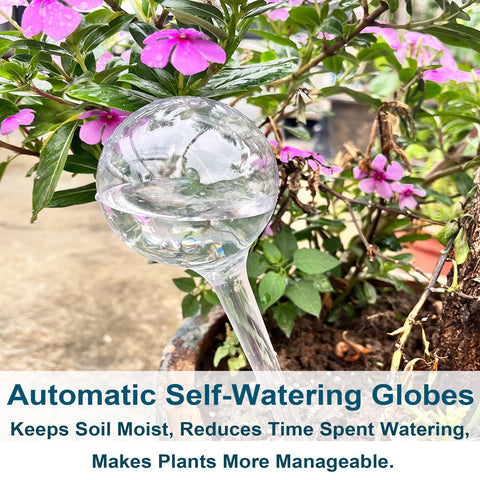 Plant Automatic Watering Devices, Clear Plastic Self-Watering Bulbs Flower Automatic Watering Device While Away Garden Waterer for Plant Indoor Outdoor 10pcs(13*5cm)