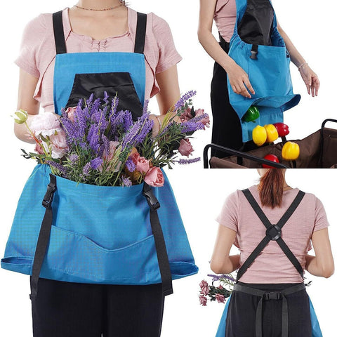 Apple Picking Bag - Waterproof Fruit Storage Apron Pouch for Outdoor Orchard, Farm, Garden, Heavy Duty
