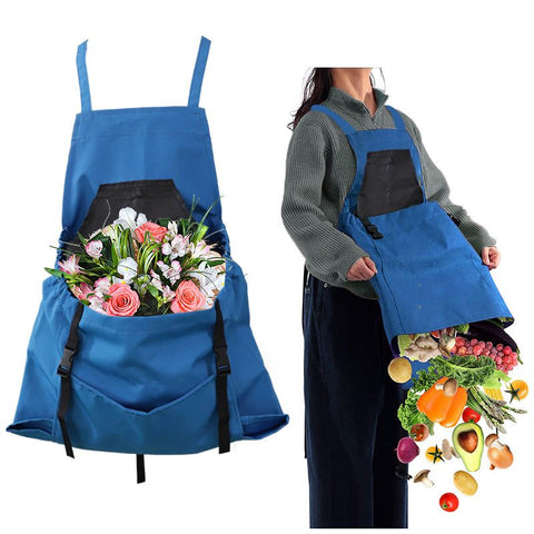 Apple Picking Bag - Waterproof Fruit Storage Apron Pouch for Outdoor Orchard, Farm, Garden, Heavy Duty