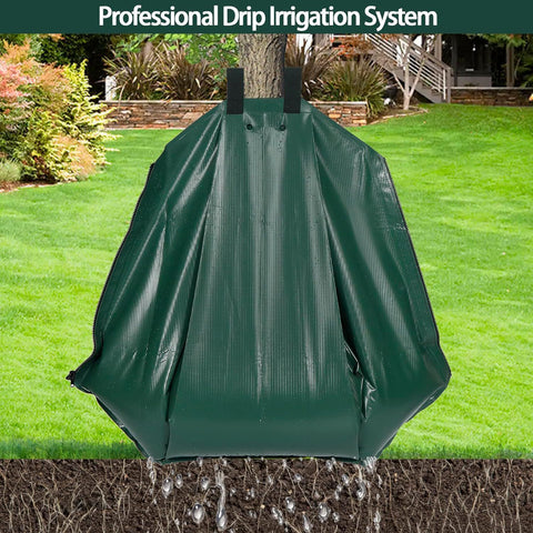 Tree Watering Bags Slow Release, 20 Gallon Drip Irrigation Bag Waterer Globe Soaker for New Plant Trees Trunk 。 (1 Pcs)