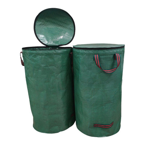 Reusable Yard Waste Bags Lawn And Leaf Bags 3 Pack, Heavy Duty Garden Bags With Gardening Gloves, Standable Garden Waste Bag With 4 Handles（45*38cm)