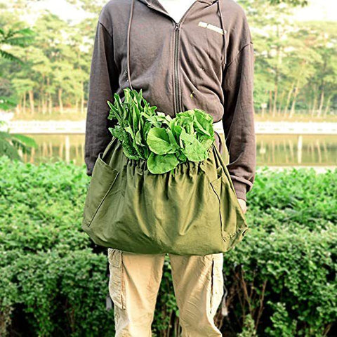 Harvest & Weeding Waist Apron with Pockets | Berry Picker/Garden Apron/Foraging Bag for Harvest - Vegetables, Fruits