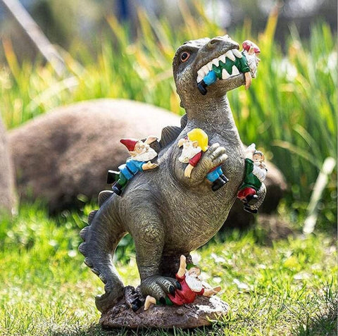 Garden Gnomes Statues Yard Decorations Outdoor Garden Decor, Dinosaur Gnomes Garden Statues, Patio, Lawn Ornament, Gardening Gifts for Women for Housewarming