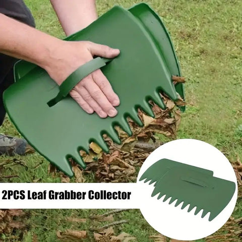 Leaf Scoops Hand Rakes, Large Leaf Grabbers for Yard Work and Garden Use, Clear and Collect Garden Rake, Leaf Scooper and Claws for Leaves, Lawn Debris,（military green33*24.8cm）