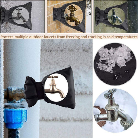 Outdoor Faucet Cover,Outside Freeze Proof Covers for Winter,4Pcs  Spigot Cover,Freeze Miser,Outlet Insulation,Garden Hose Bib Cover Socks,Antifreeze Protection Water Faucet Cap