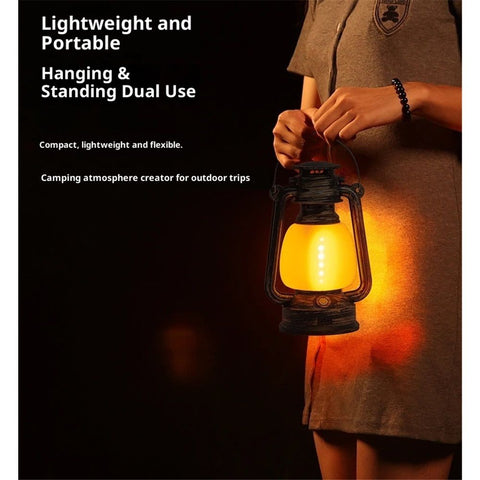 Farmhouse Rustic Accent Electric Lantern Oil Lamp with LED Bulb Black Matte Nightstand Table Lamps Antique Light Study Room 7.5 Inches Tall Cabin Kitchen Winery Restaurant Bar