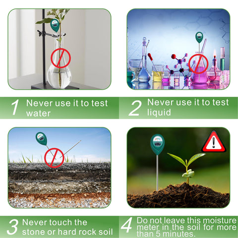 Long Probe Deep Use Soil Moisture Meter, Water Monitor Indicator Sensor, Hygrometer for Outdoor Indoor Large Pot Plants, Flower, Gardening, Farming，dark green 26cm long