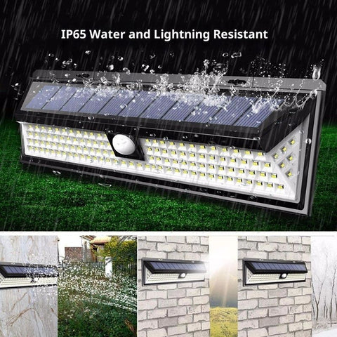 Solar RV Porch Light, 118 LED Motorhome Motion Sensor RV Exterior Lights with Remote Control, Waterproof Camper Outdoor Lights for Motorhome Travel,Travel Trailers, Camper, Food Trucks