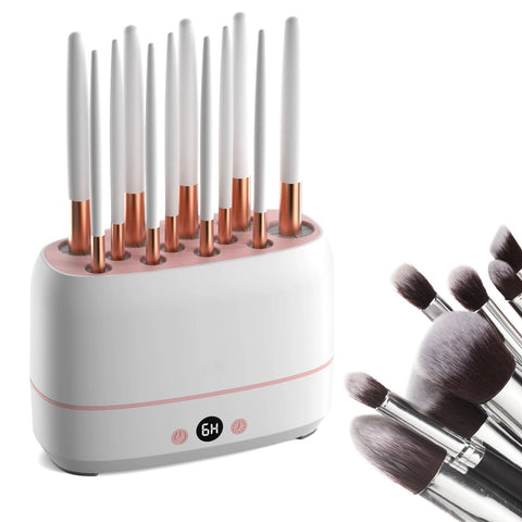 Drying 12pcs Makeup Brushes,2pcs Sponges Or Powder Puff AT The Same Time,Baked Slowly At Constant Temperature Without Hurting The Bristles,USB Charge(Type-C)