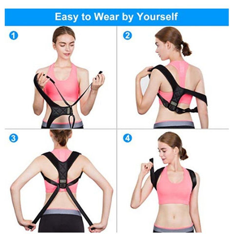 Posture Corrector for Women and Men, Invisible Mesh Breathable Back Brace, Adjustable Back Straightener, Relieves Shoulder, Neck, and Back Pain Large （L）