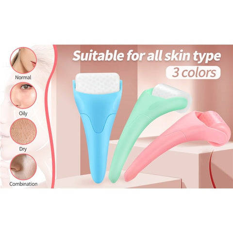 3 Pack for Face & Eye Puffiness Relief for Men and Women, Reduce Wrinkles, Massager Under Eye Puffiness（pink,green,blue,18.5*8.5*4.2cm )
