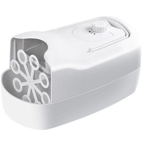 Bubble Machine, Automatic Bubble Blower Machine, Portable Bubble Maker for Outdoor and Indoor Use, (White)