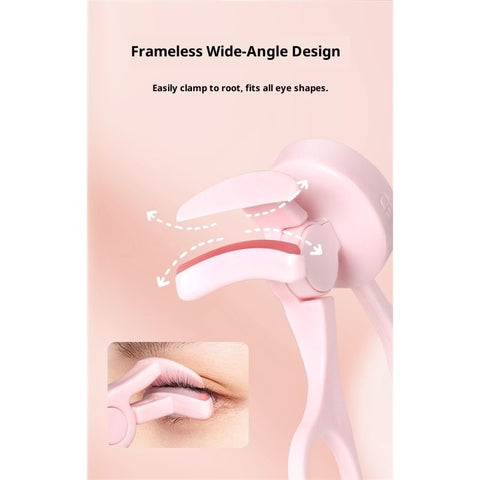 Heated Eyelash Curler Rechargeable Electric Lash Curler with Type-C,  Anti-Burn Mini Heat Design, Gift for Women Girls, Pink 2pcs