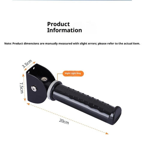 Doorway Flip Assist Handle, Folding Grab Bar Wall Handles for Seniorsfor The Elderly, Disabled, and People with Limited Mobility, Night time visible fluorescent ring