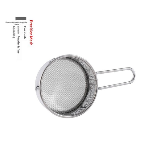 2 pack Stainless Steel Strainer with Long Handle, Flour Sieve Mini Small Flour Sifter Drainer for Baking, Powder, Sugar and Coffee Pastas Tea Strainer - Diameter 2.5 Inch