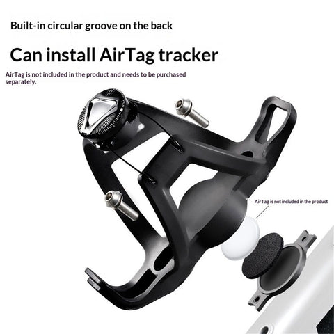 Any Bottle Cage, Bike Water Bottle Holder - Fits Any Bottle, Container, Speaker, Bicycle Bottle Holder for Frame or Handlebar（Does not include tracker）