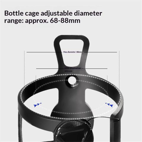 Any Bottle Cage, Bike Water Bottle Holder - Fits Any Bottle, Container, Speaker, Bicycle Bottle Holder for Frame or Handlebar（Does not include tracker）