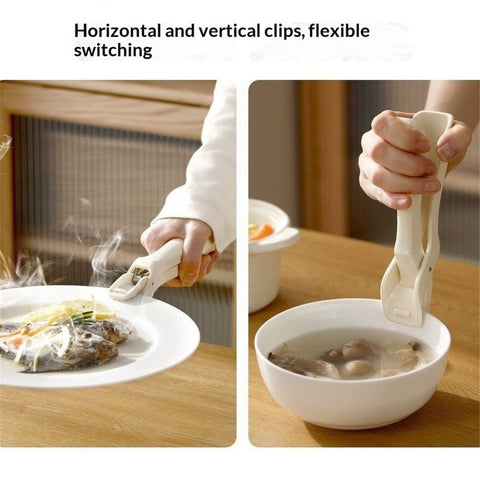 Pack of 2 Plate Gripper Compatible With Pizza Pan,Non-Slip Pan Gripper,Hot Plate Bowl Retriever with Food Out from Pots,For Egg Custard For Jidangeng,For Microwave Toaster Oven Steamer