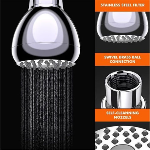 High Pressure Shower Heads, 2 PCS Showerheads 3 Inches with 360 Rotation and Nozzles for Strong Spray Relaxing and Comfortable Shower
