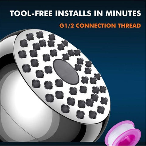 High Pressure Shower Heads, 2 PCS Showerheads 3 Inches with 360 Rotation and Nozzles for Strong Spray Relaxing and Comfortable Shower