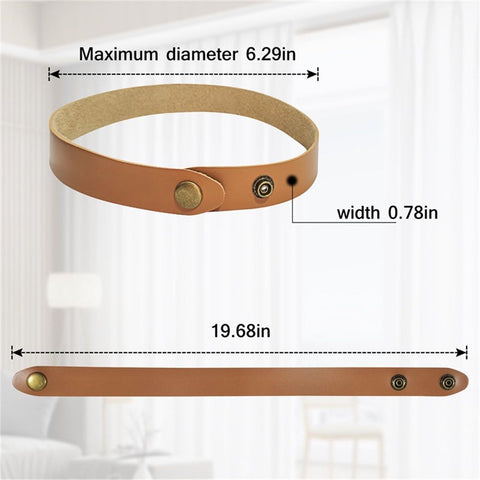 Set of 4 Leather Curtain Tiebacks, Modern Faux Leather Curtain Straps with Adjustable Buttons, No Drill Holdbacks for Bedroom, Living Room, Hotel, Office,light brown