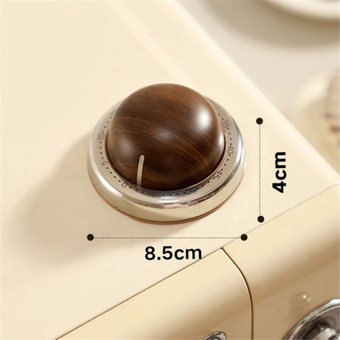 Kitchen Timer for Cooking, Chef Cooking Magnetic Timer - Loud Alarm, Mechanical Desk Manual Timers - Magnetic Clock Backing, Countdown Reminder - Stainless Steel Body