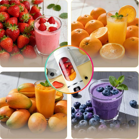 Digital Display Juicer-Smart LED Display, Diet-Friendly Portable Multimode Blender Personal Electric USB 500ML Portable juicer Shakes and Smoothies Blender Small Blenders Mixing,Green