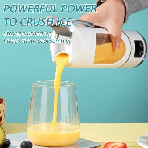 Digital Display Juicer-Smart LED Display, Diet-Friendly Portable Multimode Blender Personal Electric USB 500ML Portable juicer Shakes and Smoothies Blender Small Blenders Mixing,Green