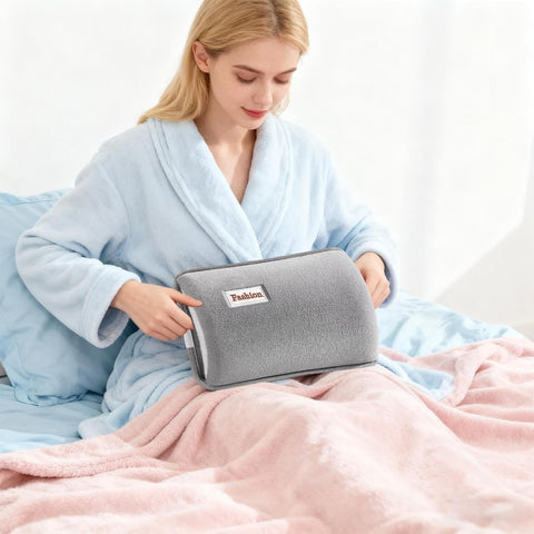 Hot Water Bottle with Rechargeable Plush Cover for Cramps Relief, Warm Heating Pad for Abdomen Back Foot, Soft Hand Warmer for Women Kids Home Office School Winter Reusable Heat Therapy Bag(pink)