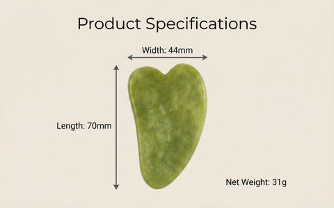 Natural Xiuyu Jade Heart‑Shaped Gua Sha Board（10 pieces）