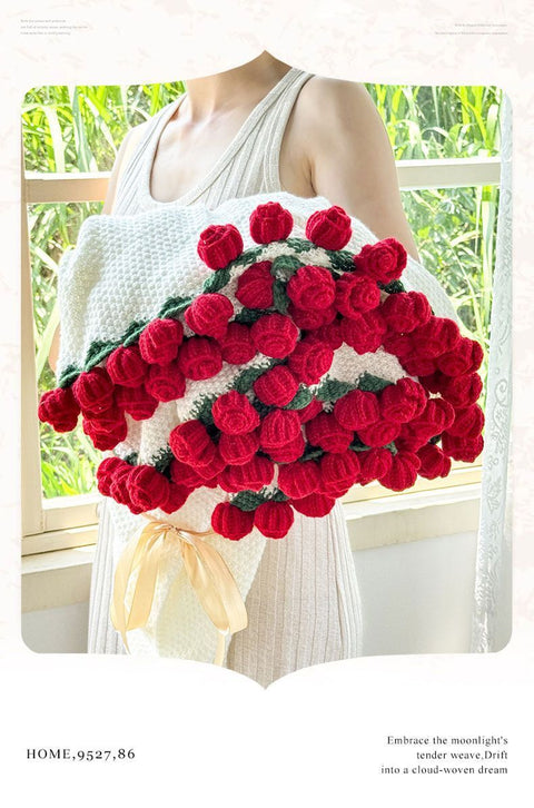 52 Red Rose Bouquet Blanket Diameter Approximately 110CM