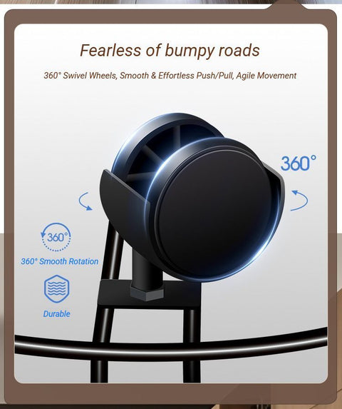 Black Round Movable Plant Caddy with Wheels