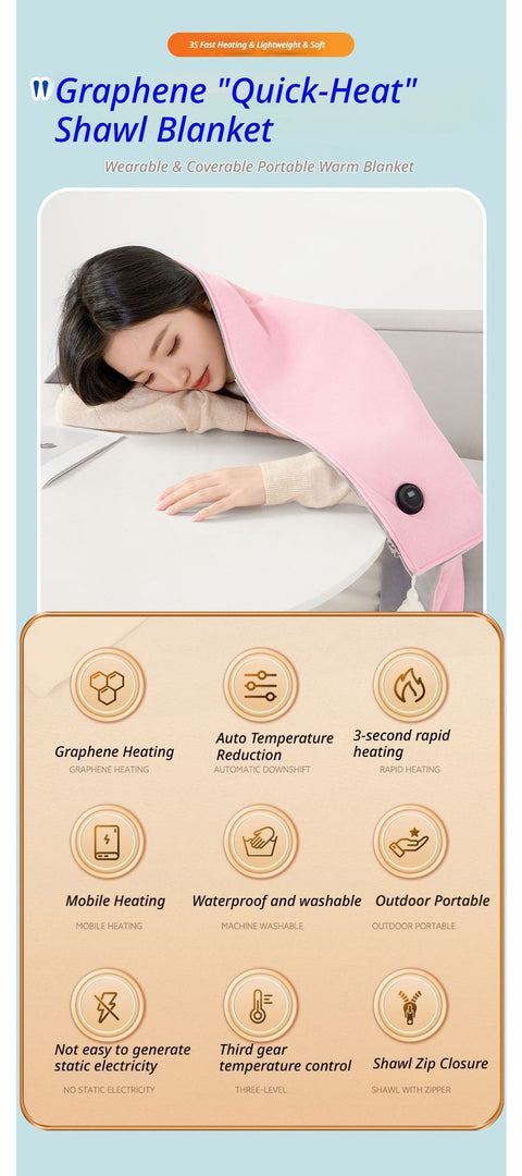 Heating Shawl - Brown