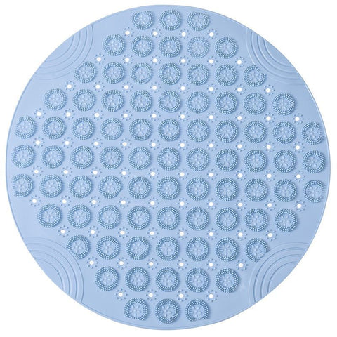 Pink Round Non-Slip Massage Bath Mat 55×55cm