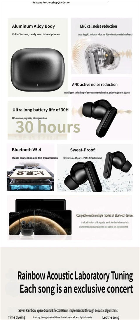 QL-60max Bluetooth headset-Black