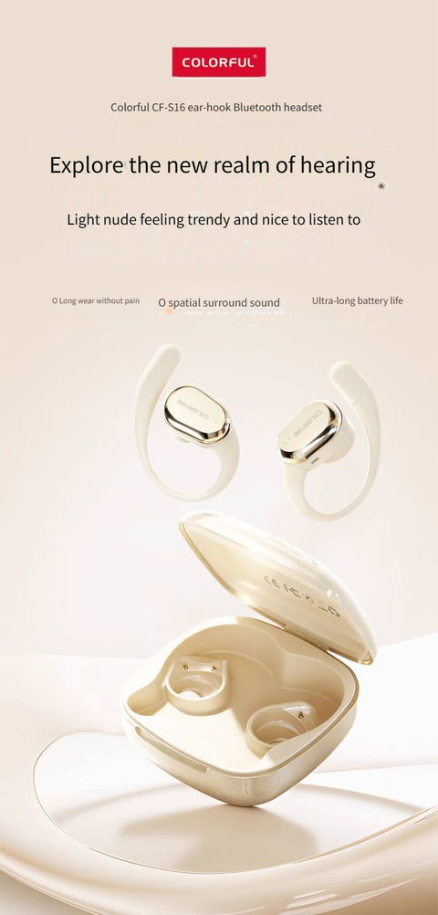 S16 Bluetooth headset-Beige