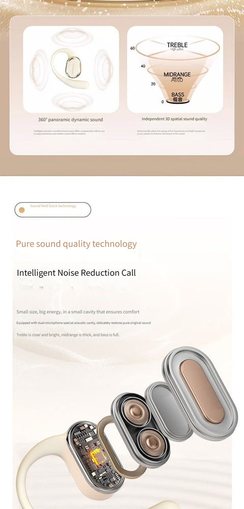 S16 Bluetooth headset-Beige