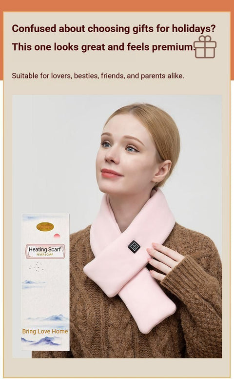 USB Rechargeable Graphene Heated Neck Warmer Black
