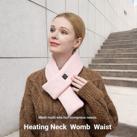 USB Rechargeable Graphene Heated Neck Warmer Pink