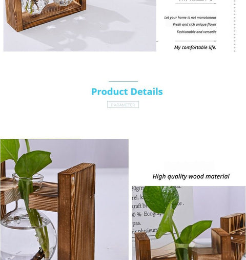 HydroponicWoodenFramewithSnap-On-SphericalDoubleBottle