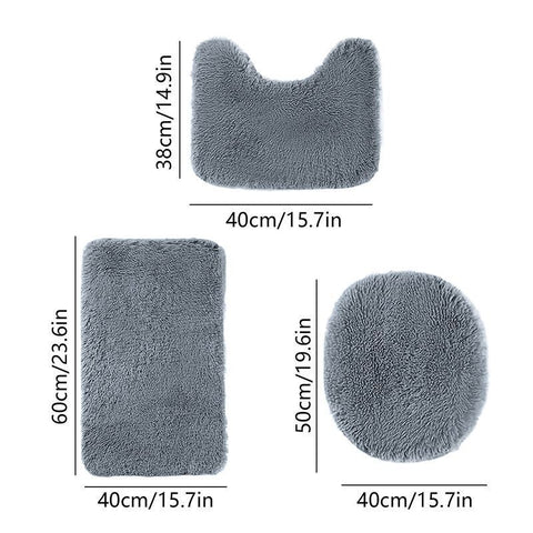 Bathroom Rugs Sets  Light Grey
