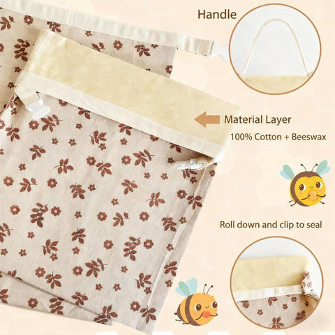 2 Pack Beeswax Bread Bags
