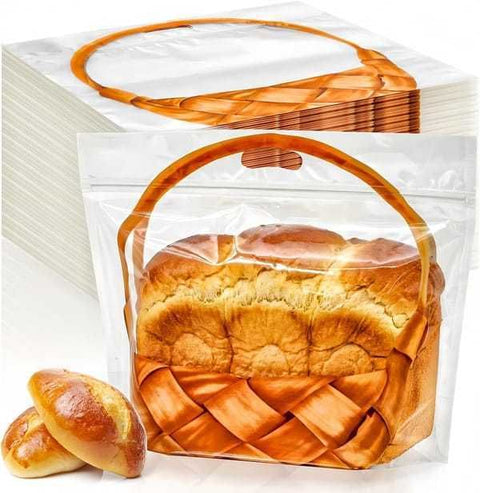 100 Pack [Clear Bread Bags] Holds 250g
